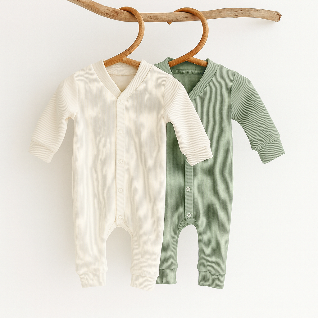 Duo Calm Organic Ribbed Jumpsuits