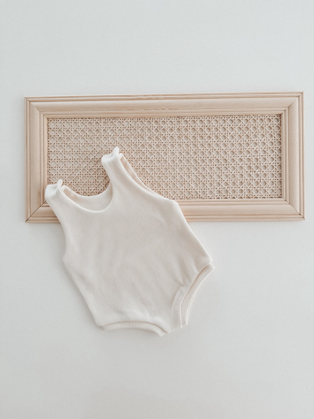 “Pure” Romper — White Ribbed