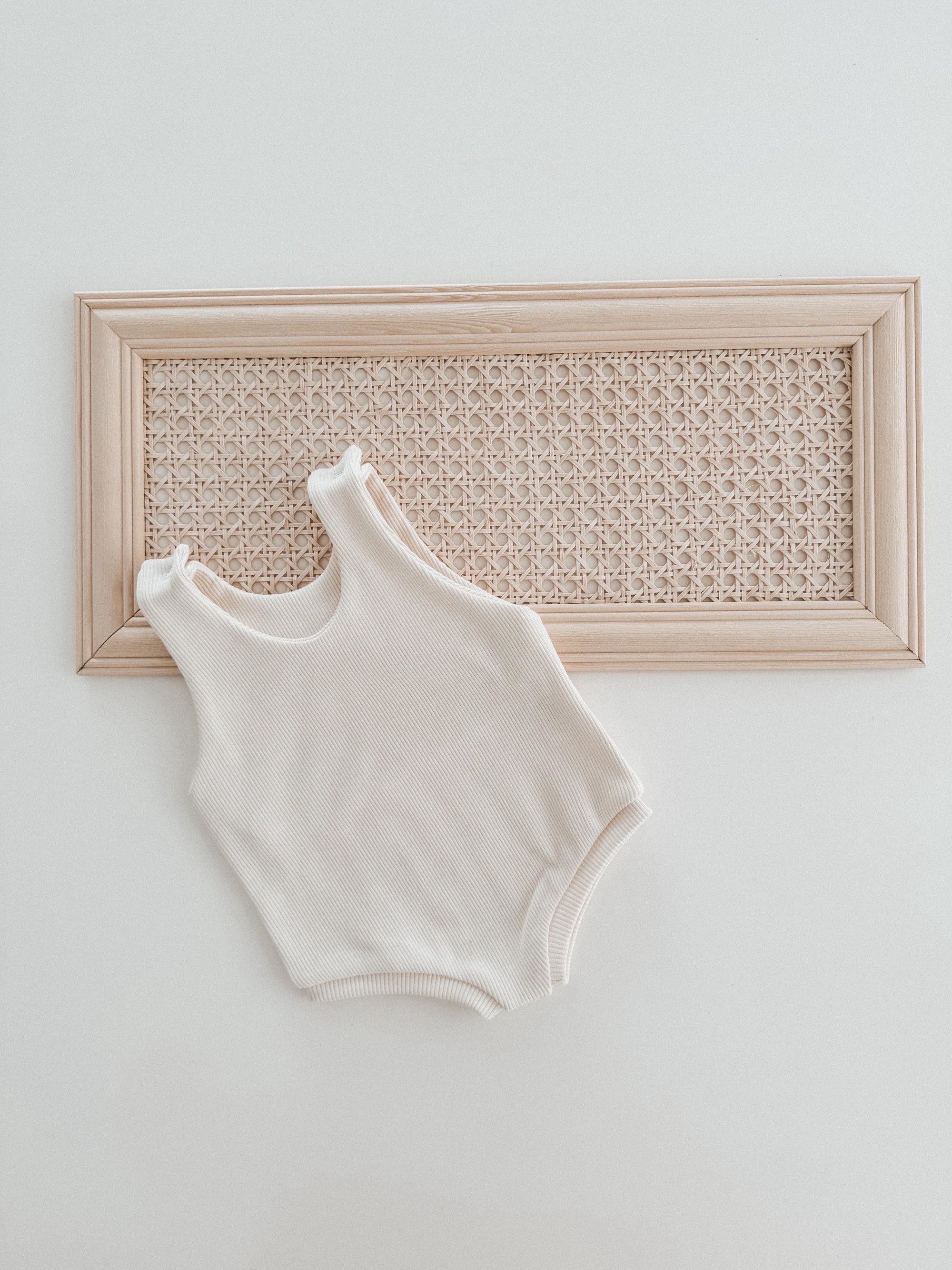 “Pure” Romper — White Ribbed