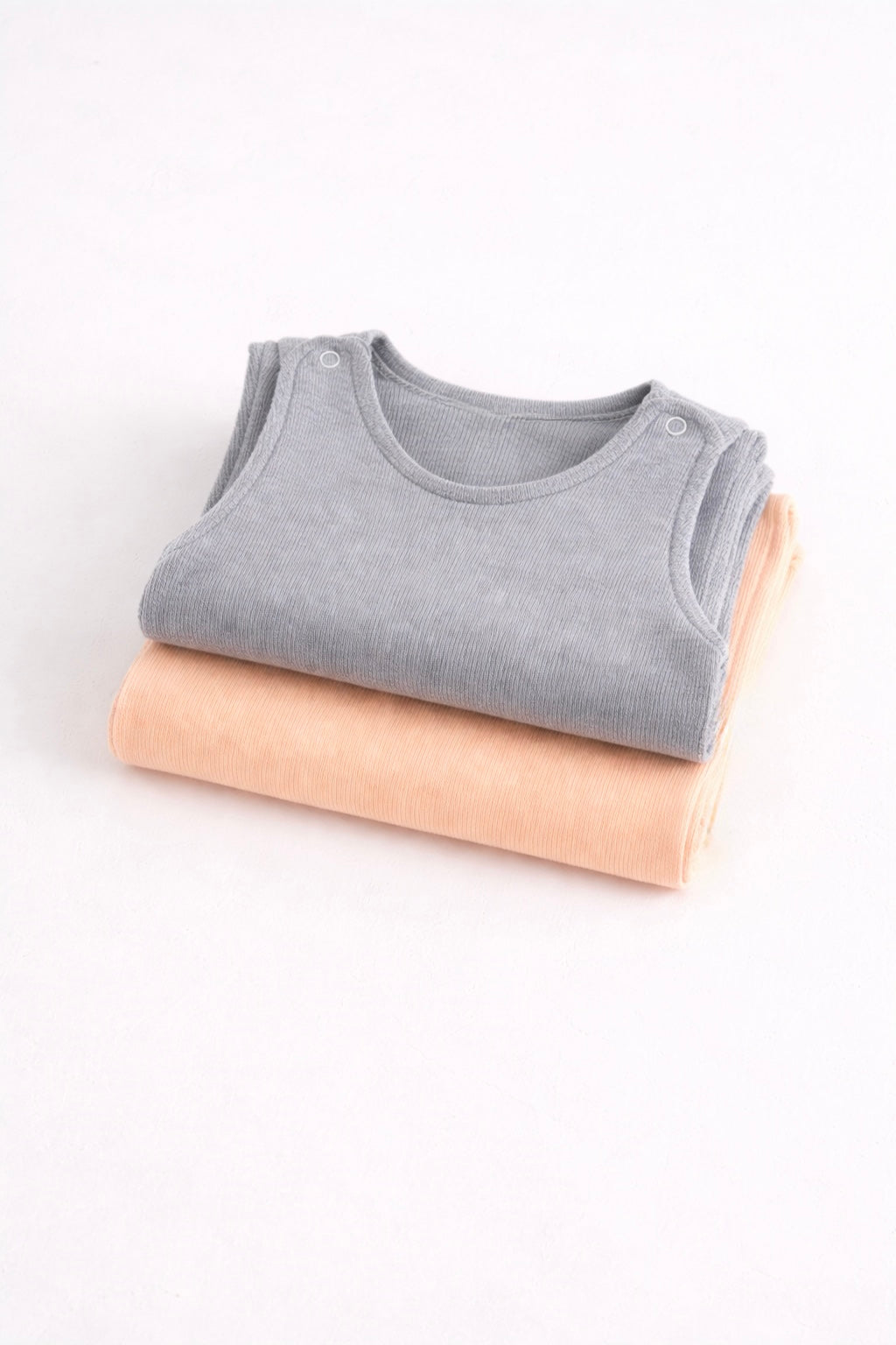 Pack of 2 Ribbed Sleeveless Rompers