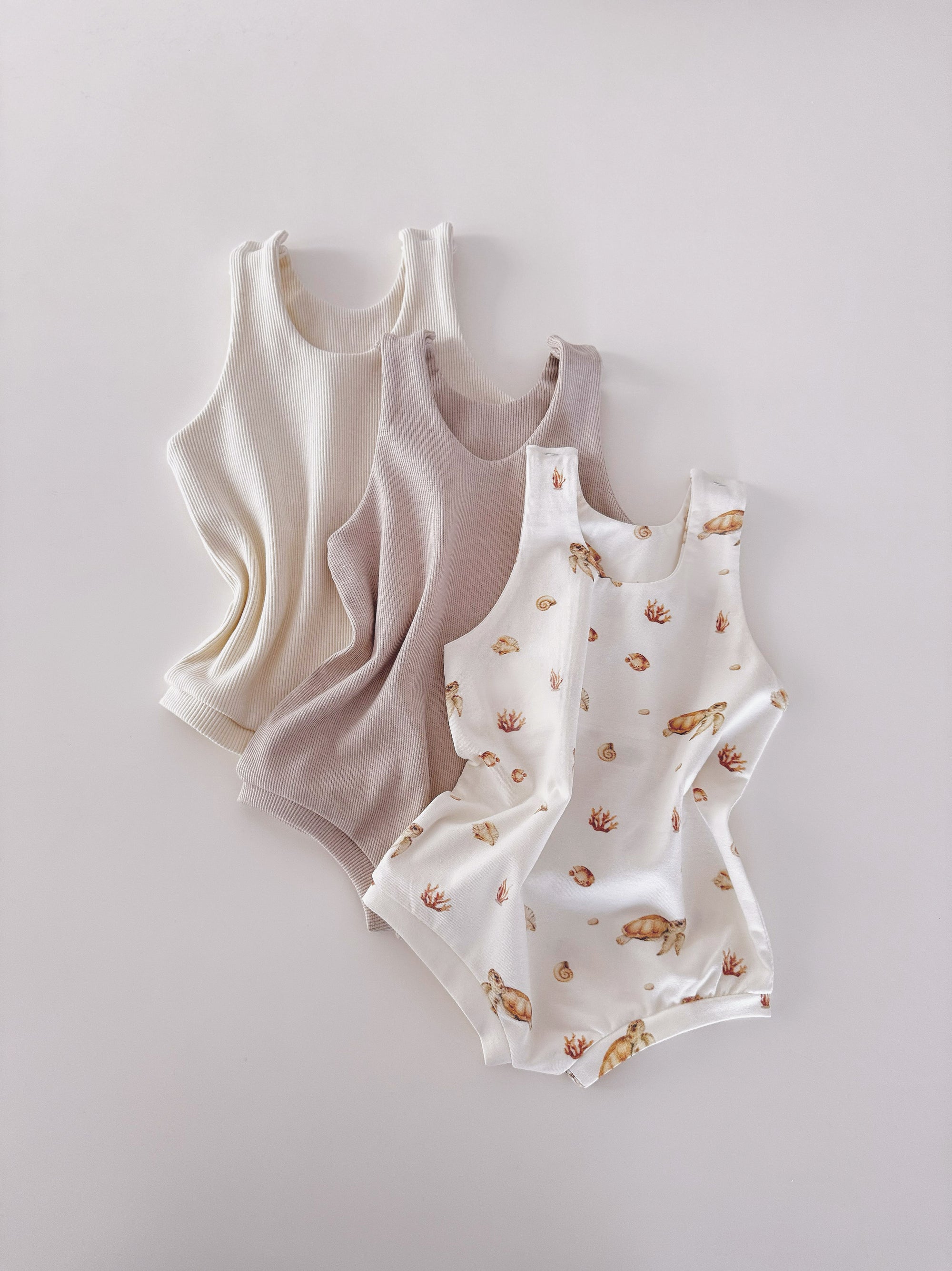 “Soft Shore” 3-Pack Romper Set