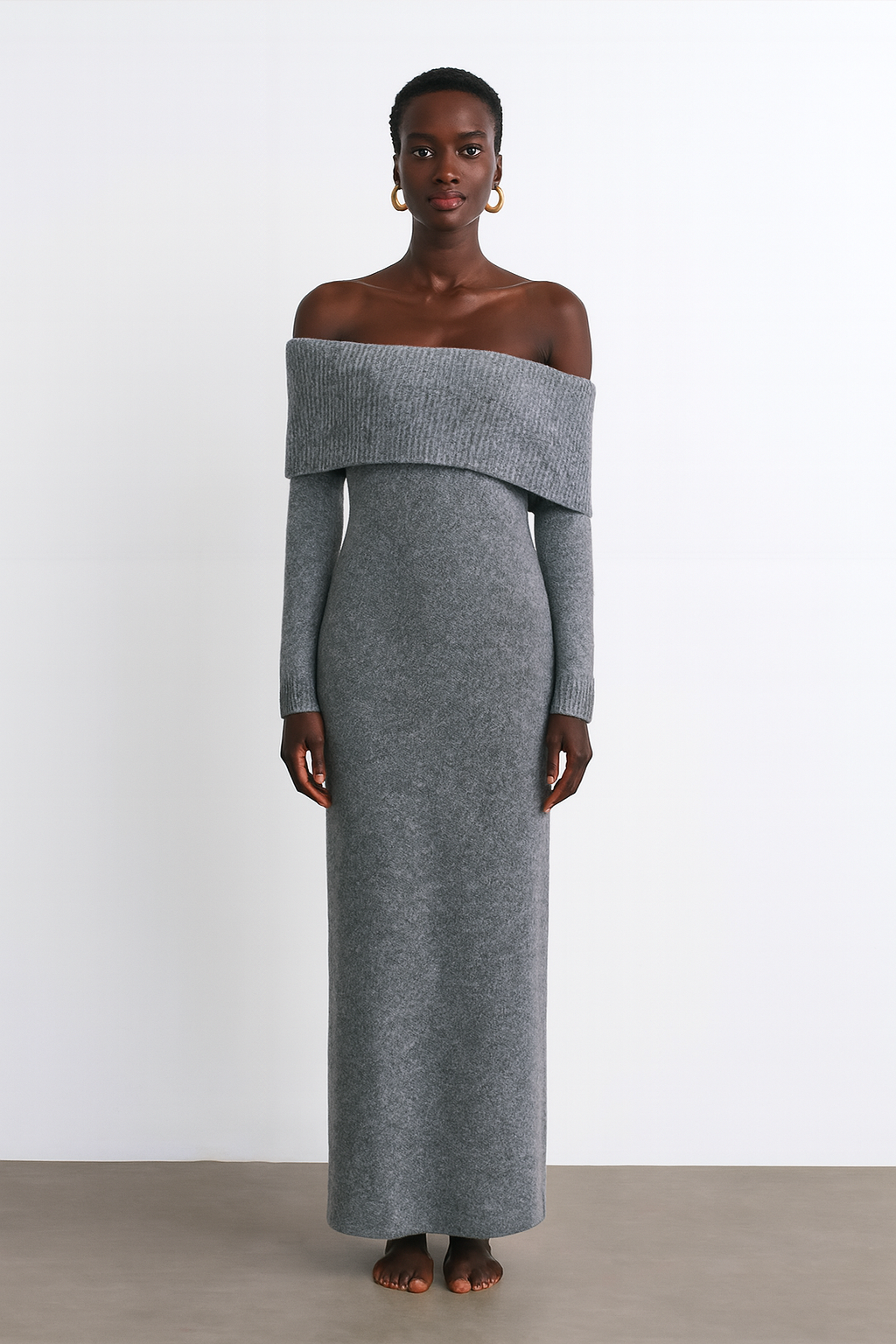 The Revelle Knit Dress – Grey
