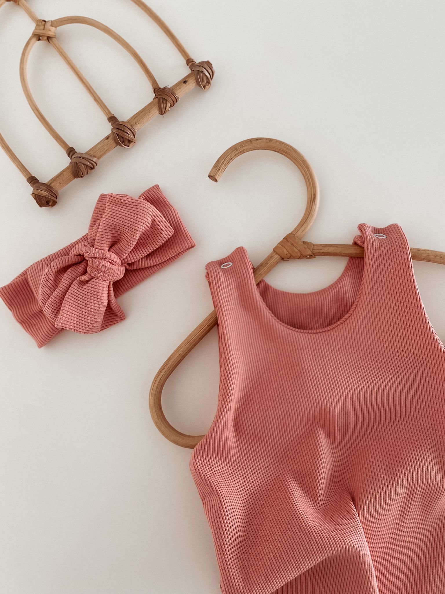 Peachy Ribbed Romper