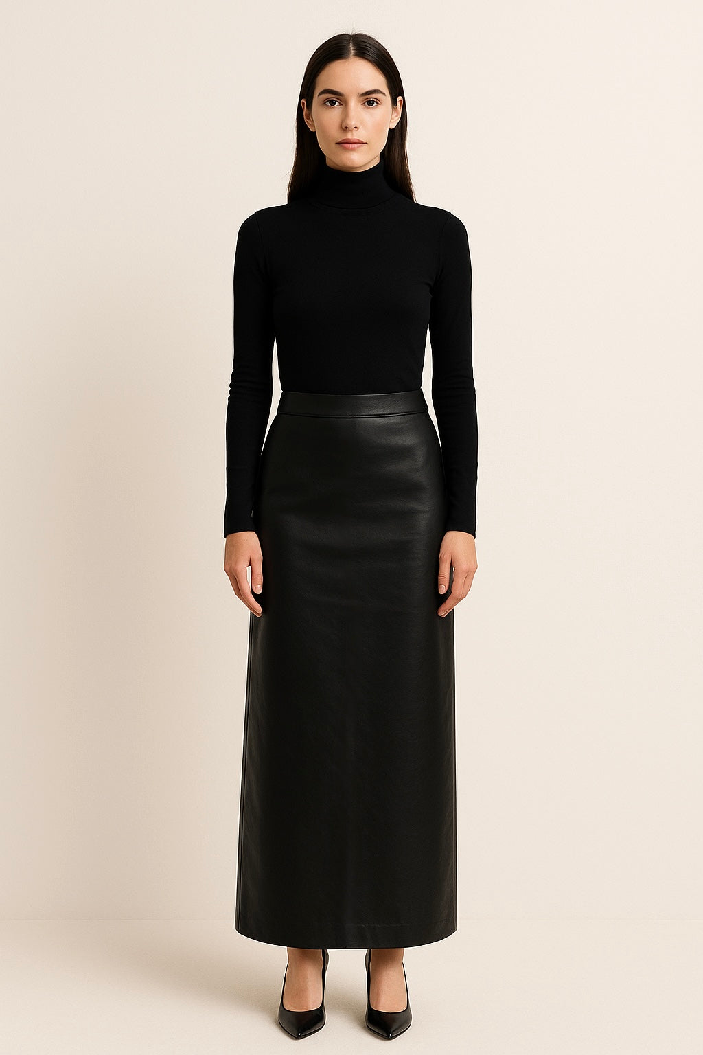 NOIR 01 Leather Maxi