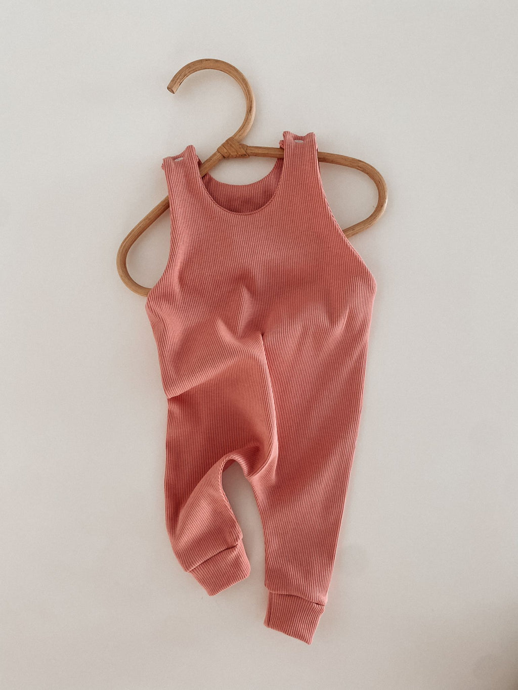 Peachy Ribbed Romper
