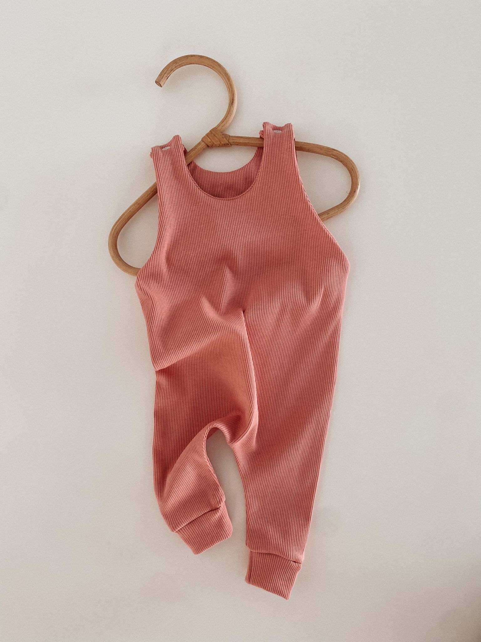 Peachy Ribbed Romper
