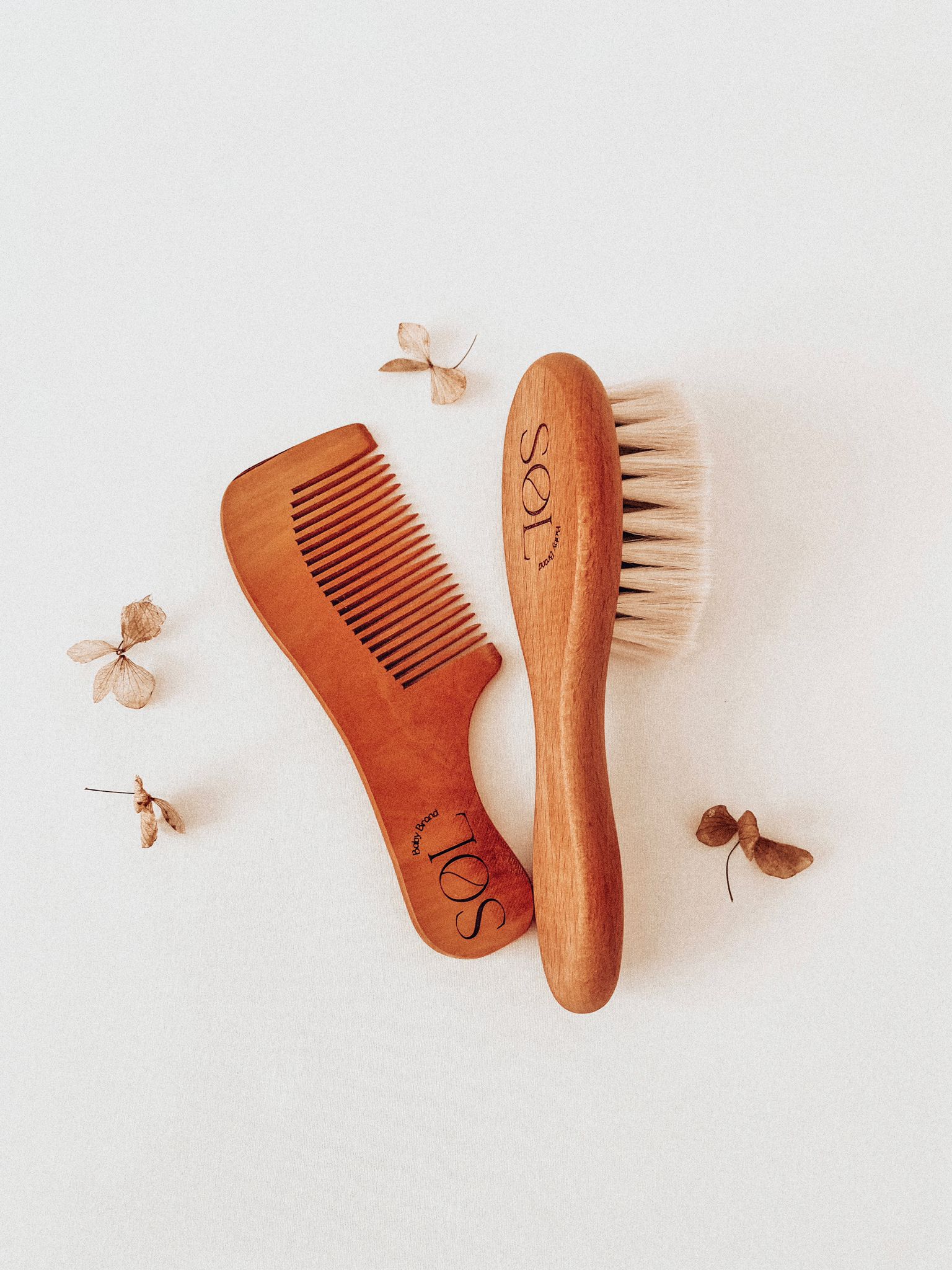 Natural Bamboo Brush & Comb Set