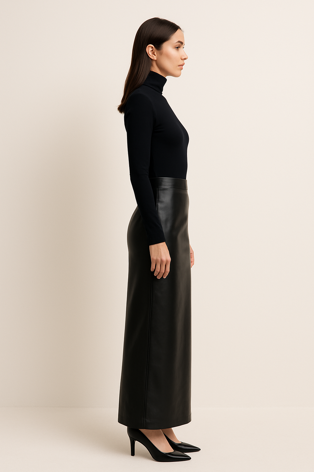 NOIR 01 Leather Maxi