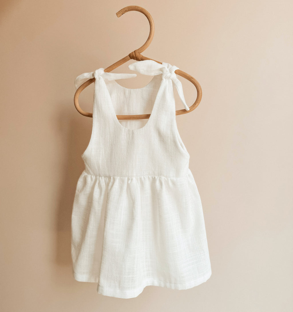 WHITE LINEN DRESS