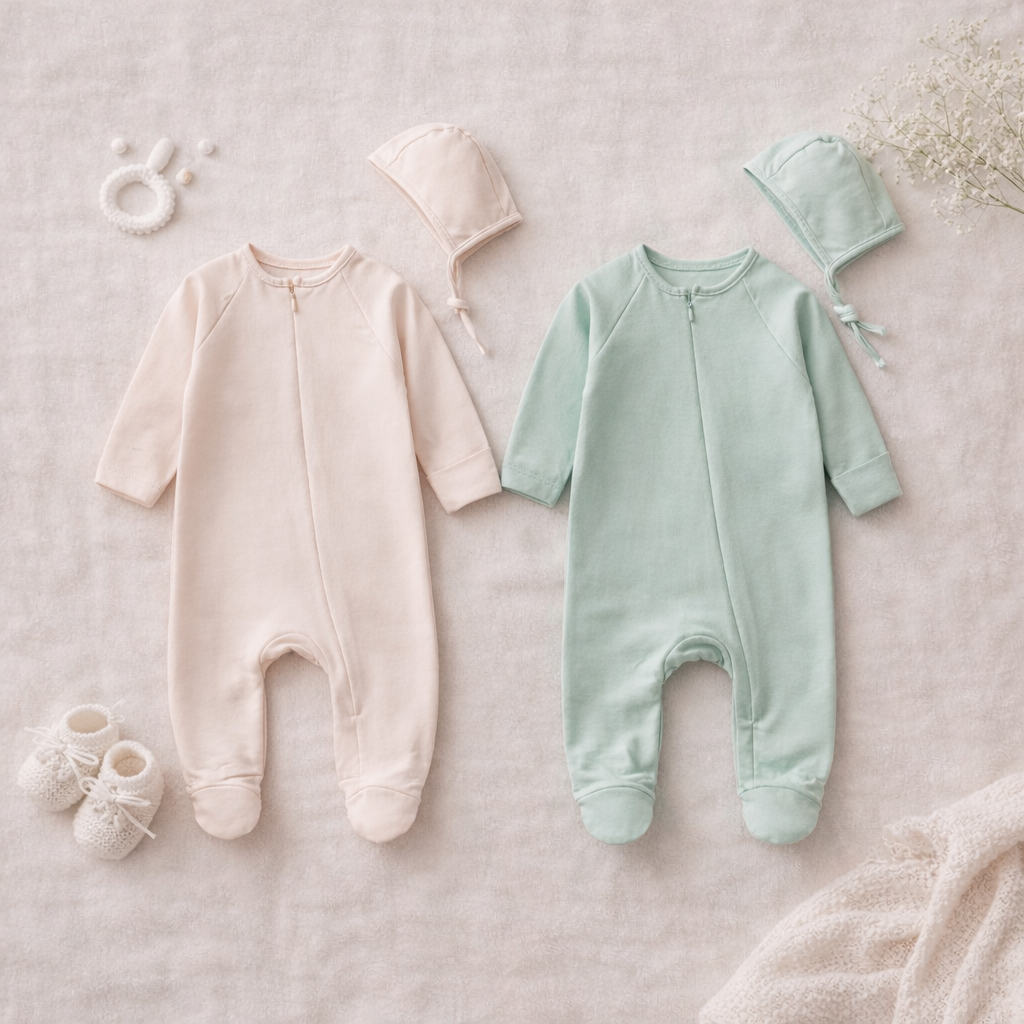 Pack of 2 – Soft Footed Onesies