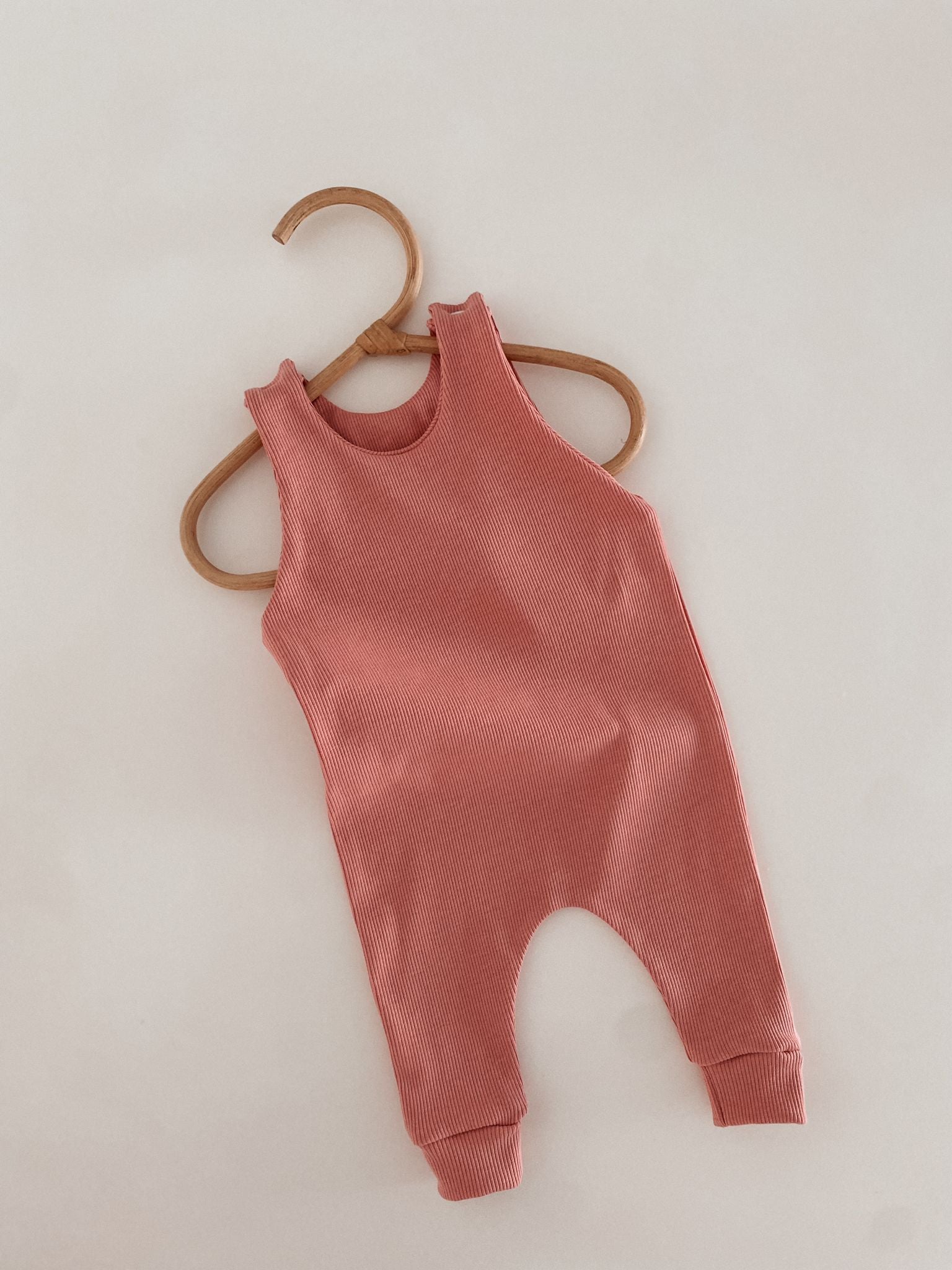 Peachy Ribbed Romper