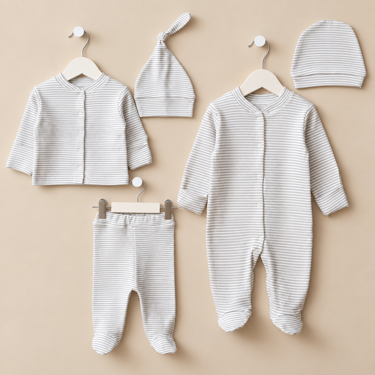 Cloud Stripe Newborn Set