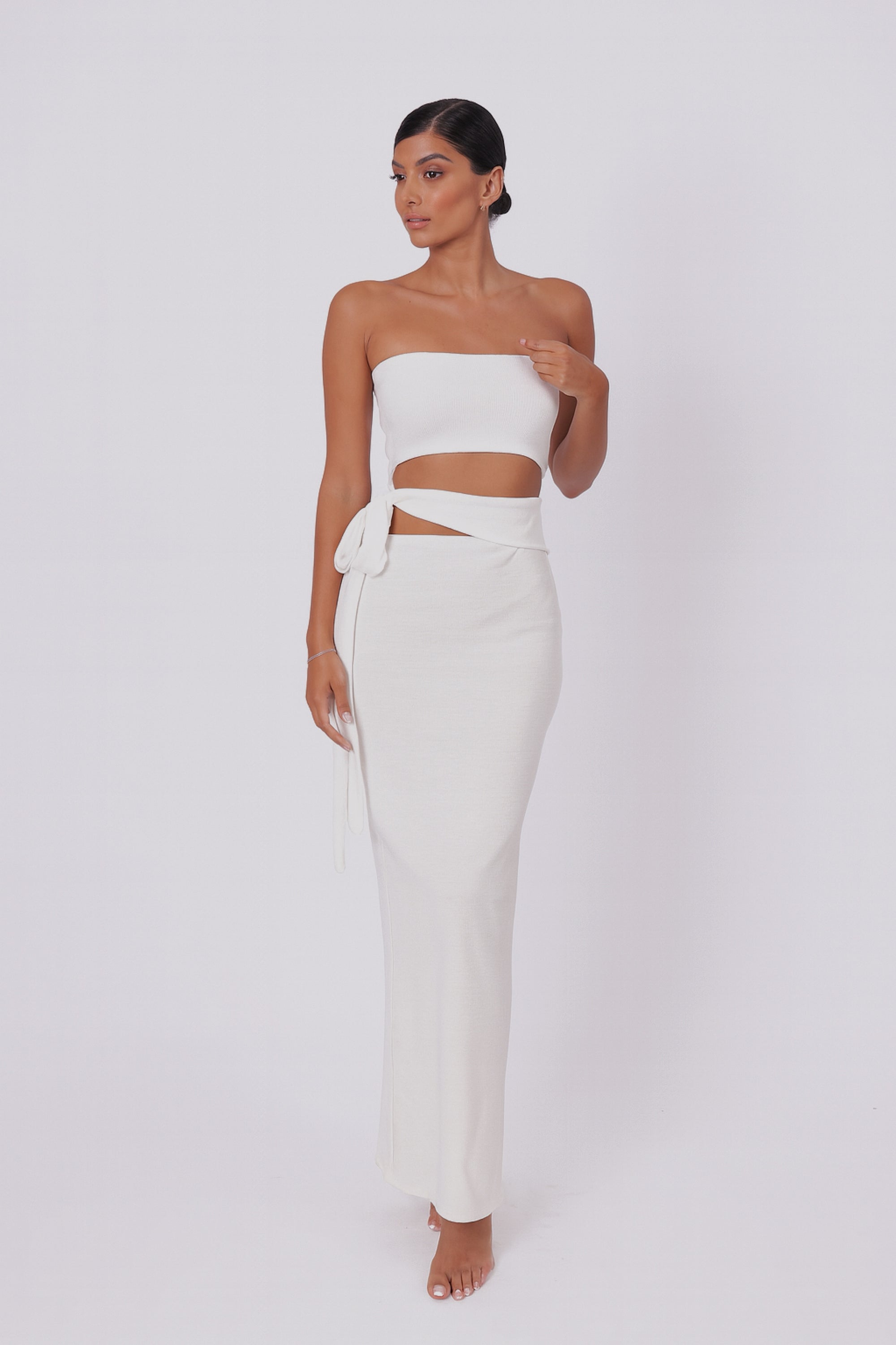 white kimono dress Blossom Designed with long Kimono White Dress THE