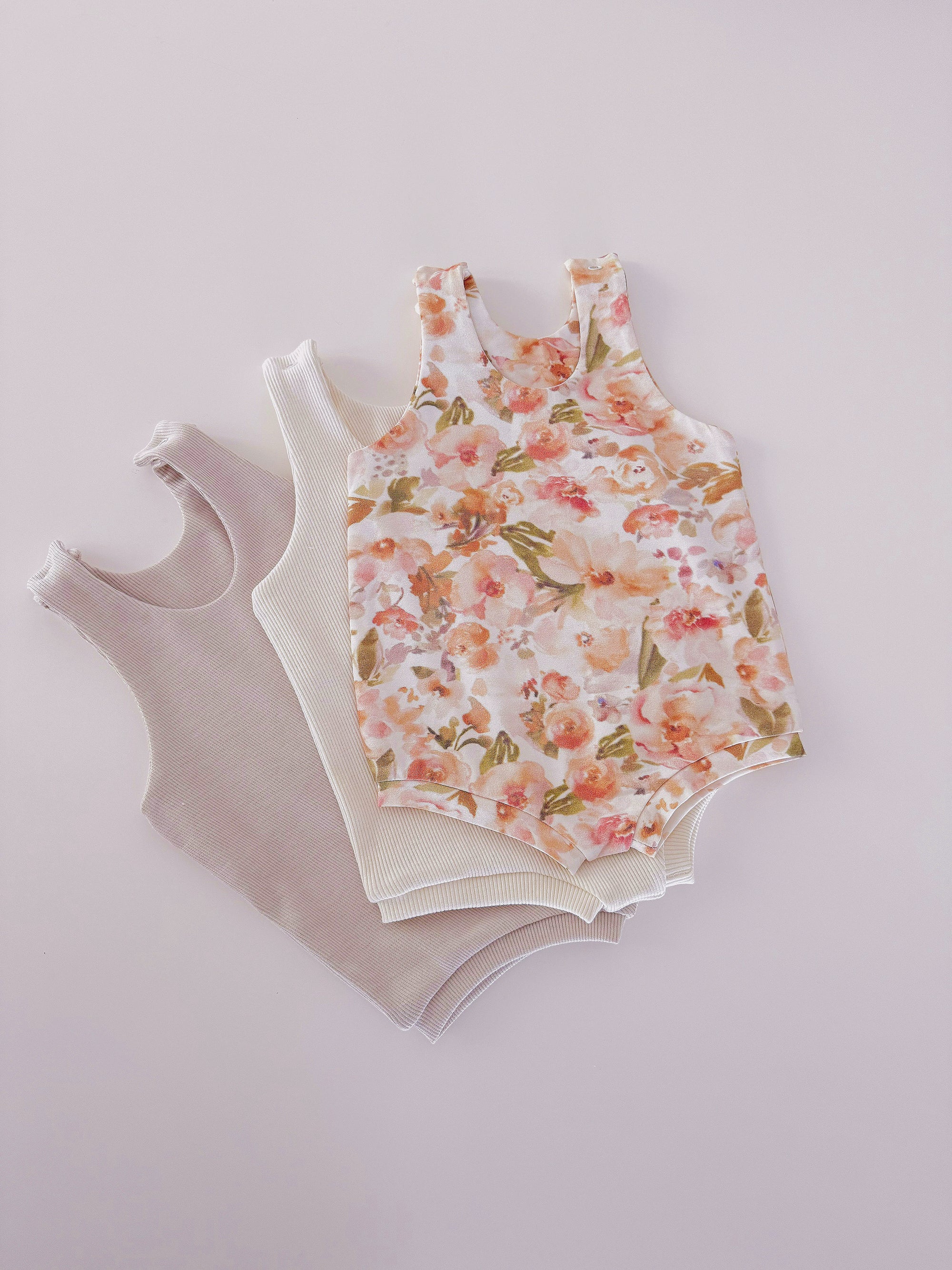 “Essential Bloom” 3-Pack Romper Set