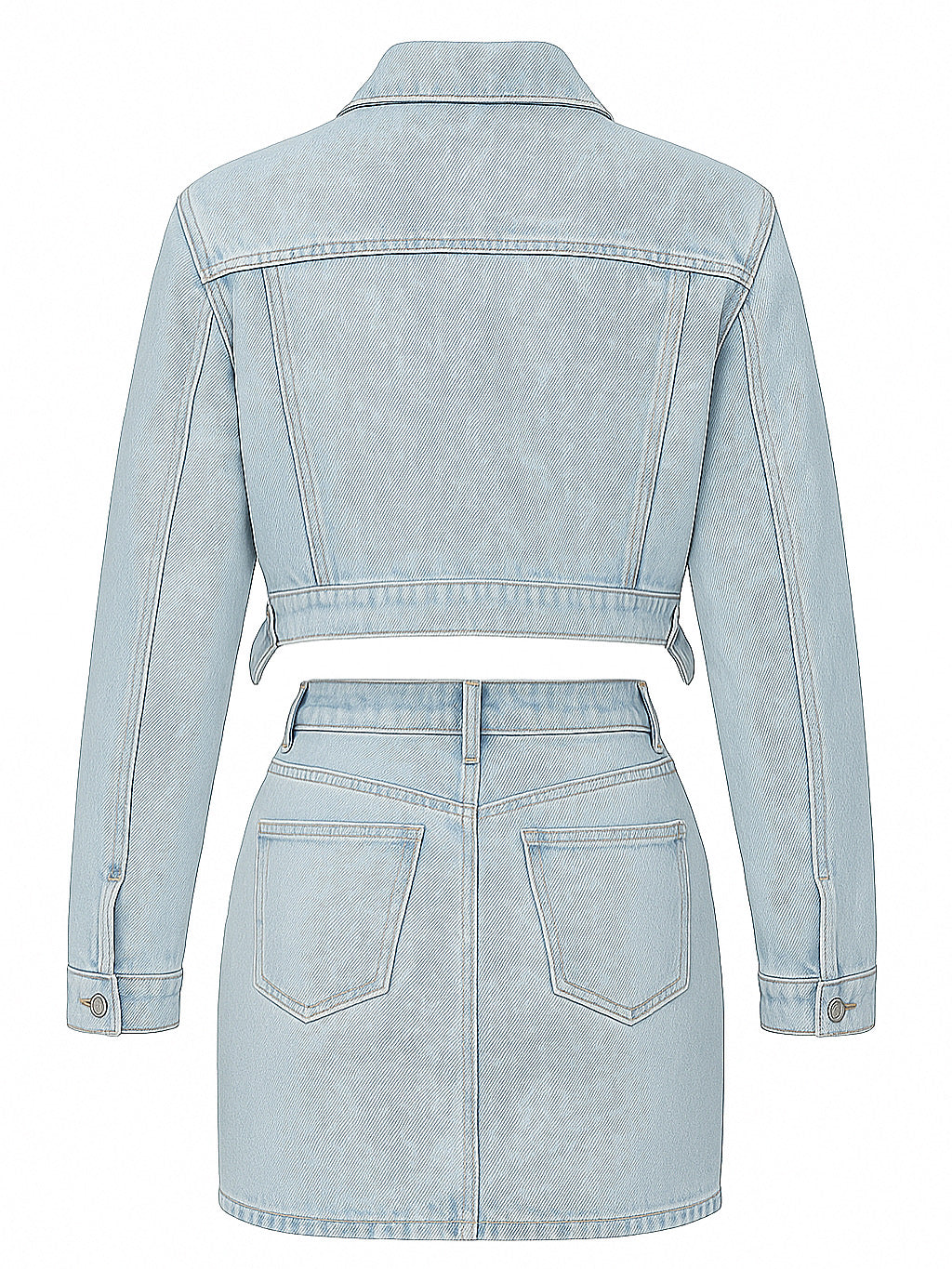 The Nova Cropped Denim Set